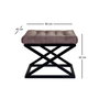 Atelier Del Sofa Pouffe Negro, Marrón. Marco Metal, Tela Poliéster Babyface. Ancho 50cm, Alto 42cm, Profundidad 40cm.